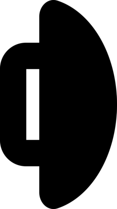 Clothes Button Black Shape Side View Svg Line Art, Free Vectors File